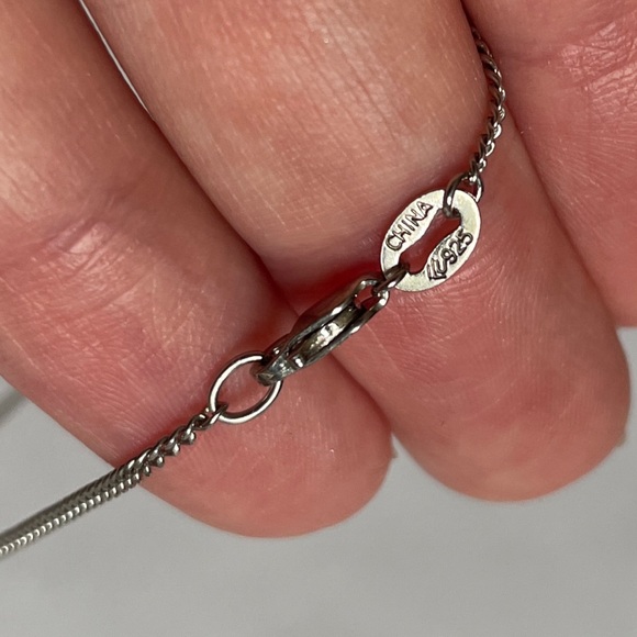 TOVA // diamonique mixed cut heart pendant chain .925 Sterling silver Necklace - Picture 11 of 11